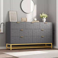Cassettiera a 7 cassetti con dettagli dorati – Cassettone da 136 cm