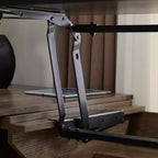 Scrivania ad angolo con piano sollevabile da 180 cm con cassetti, schedario e porte di ricarica