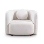 Poltrona Bouclé – Poltrona singola con struttura in legno