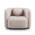 Poltrona Bouclé – Poltrona singola con struttura in legno