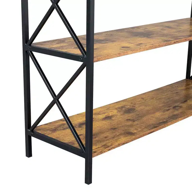 Consolle industriale con cassetto – Struttura in ferro da 99 cm e piano in legno