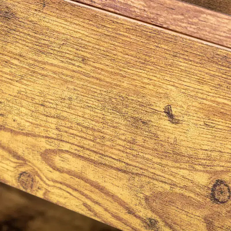 Consolle industriale con cassetto – Struttura in ferro da 99 cm e piano in legno