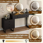 Scrivania Trucco Illuminata con Specchio e 5 Cassetti
