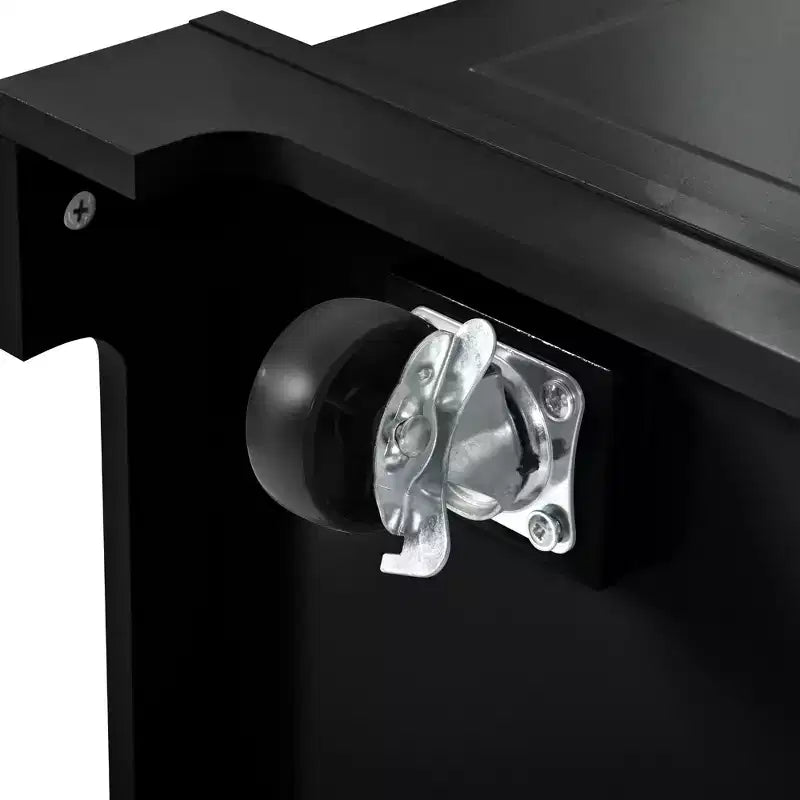 Isola da Cucina con Mobiletto Contenitore per la Spazzatura e Ruote