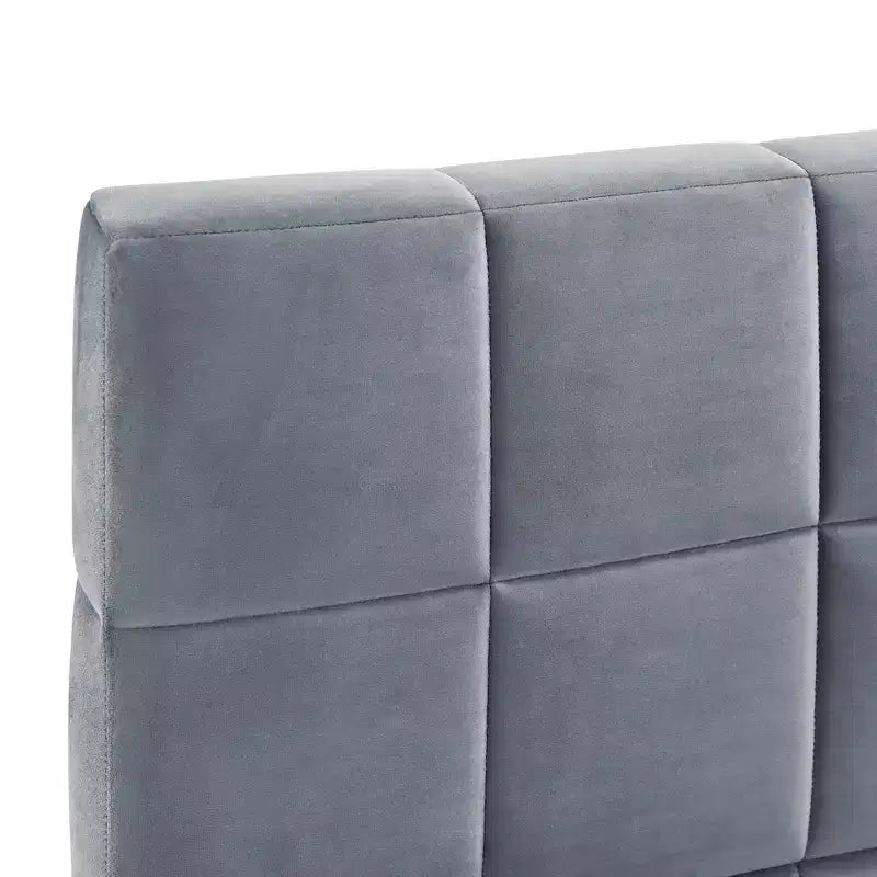 Divano letto in velluto a grandezza naturale con schienale e braccioli