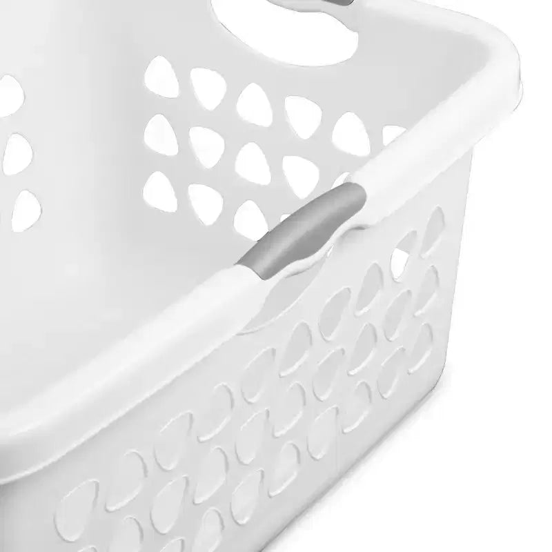 Cesto portabiancheria quadrato da 2 bushel, in plastica, con maniglie, confezione da 8