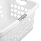 Cesto portabiancheria quadrato da 2 bushel, in plastica, con maniglie, confezione da 8