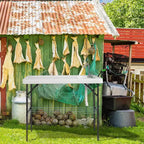Tavolo Lavello Pieghevole da Campeggio con Rubinetto e Griglia