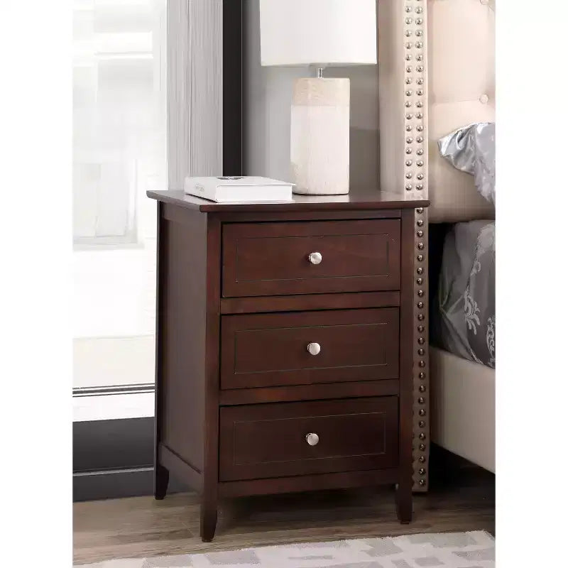 Comodino in legno rettangolare per camera da letto e soggiorno