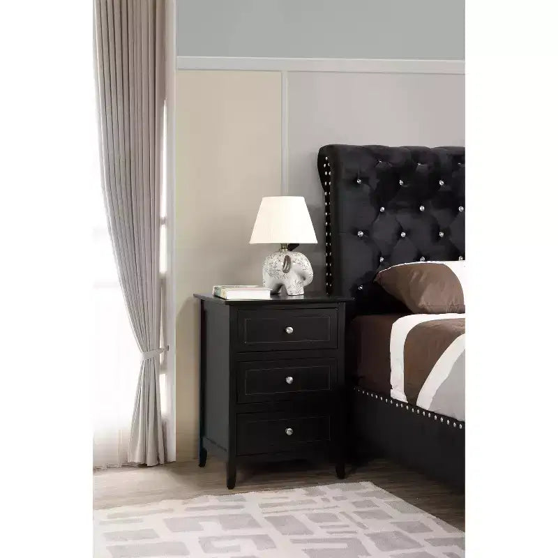 Comodino in legno rettangolare per camera da letto e soggiorno