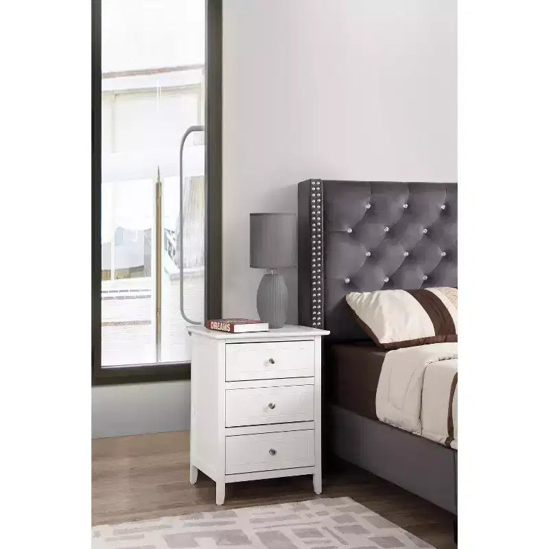 Comodino in legno rettangolare per camera da letto e soggiorno