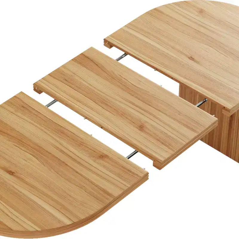 Tavolo da pranzo ovale allungabile con prolunghe rimovibili, per 6 persone