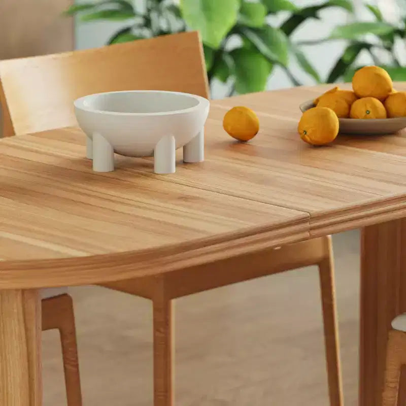 Tavolo da pranzo ovale allungabile con prolunghe rimovibili, per 6 persone