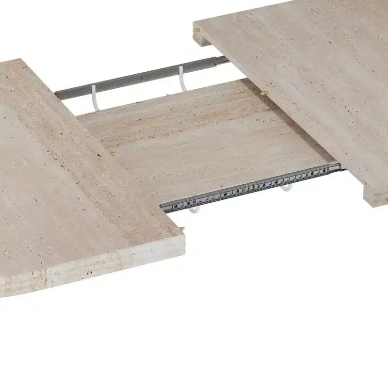 Tavolo da pranzo ovale allungabile con prolunghe rimovibili, per 6 persone