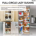 Organizzatore Lazy Susan a 2 ripiani Full Circle per mobili angolari da cucina