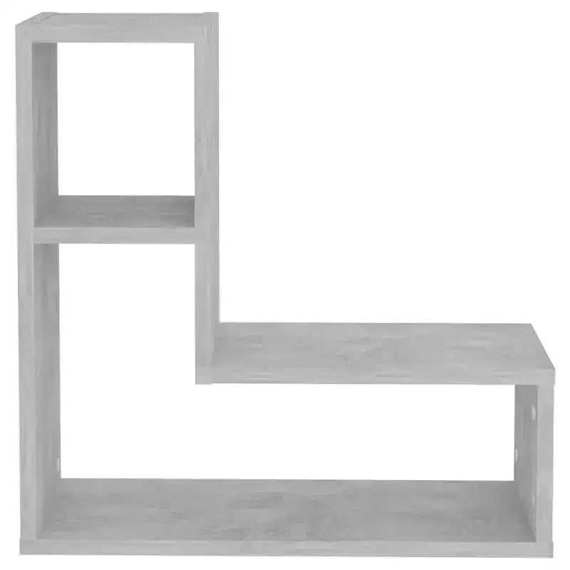 Set di 2 mensole da parete - Legno composito grigio cemento