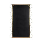 Specchio da parete ondulato con cornice increspata, oro, 24x36