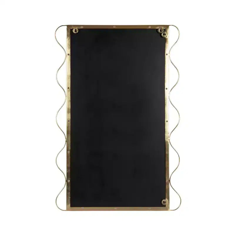 Specchio da parete ondulato con cornice increspata, oro, 24x36
