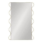 Specchio da parete ondulato con cornice increspata, oro, 24x36