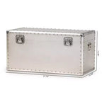 Baule in metallo stile industriale – Argento