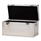 Baule in metallo stile industriale – Argento