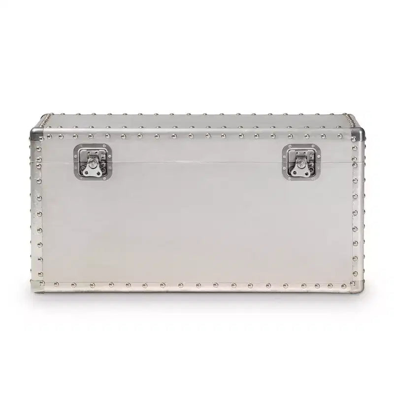 Baule in metallo stile industriale – Argento