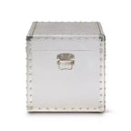 Baule in metallo stile industriale – Argento