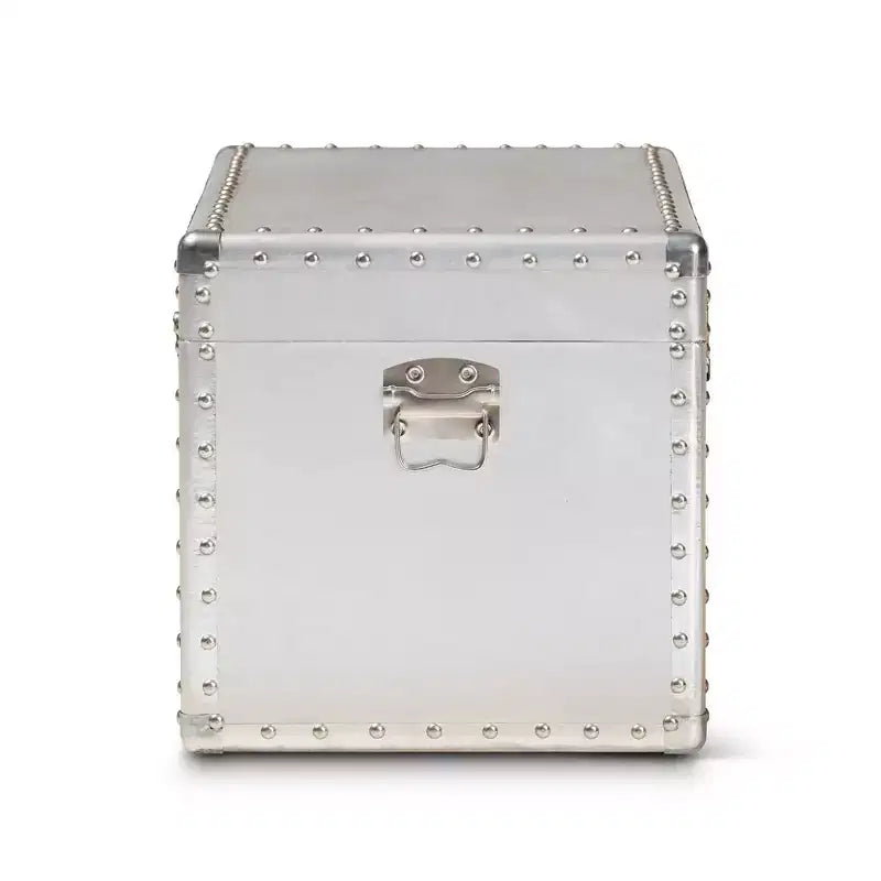 Baule in metallo stile industriale – Argento