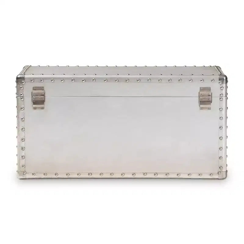 Baule in metallo stile industriale – Argento