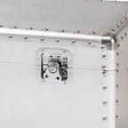 Baule in metallo stile industriale – Argento