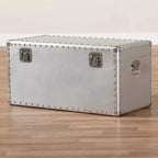 Baule in metallo stile industriale – Argento