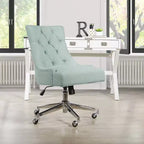 Sedia da ufficio girevole regolabile con rivestimento capitonné
