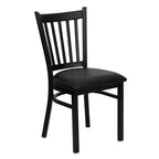 Flash Furniture Black Vertical Back Metal Restaurant Chair