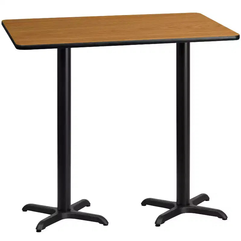 Set tavolo rettangolare altezza bar 30'' x 60'' con base a X