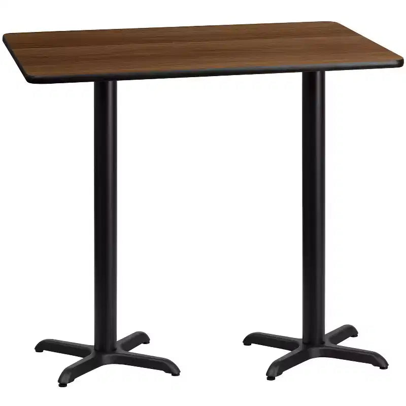 Set tavolo rettangolare altezza bar 30'' x 60'' con base a X
