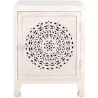 Regius 2 Shelf 1 Door Nightstand - NST5305 - White Washed - Safavieh