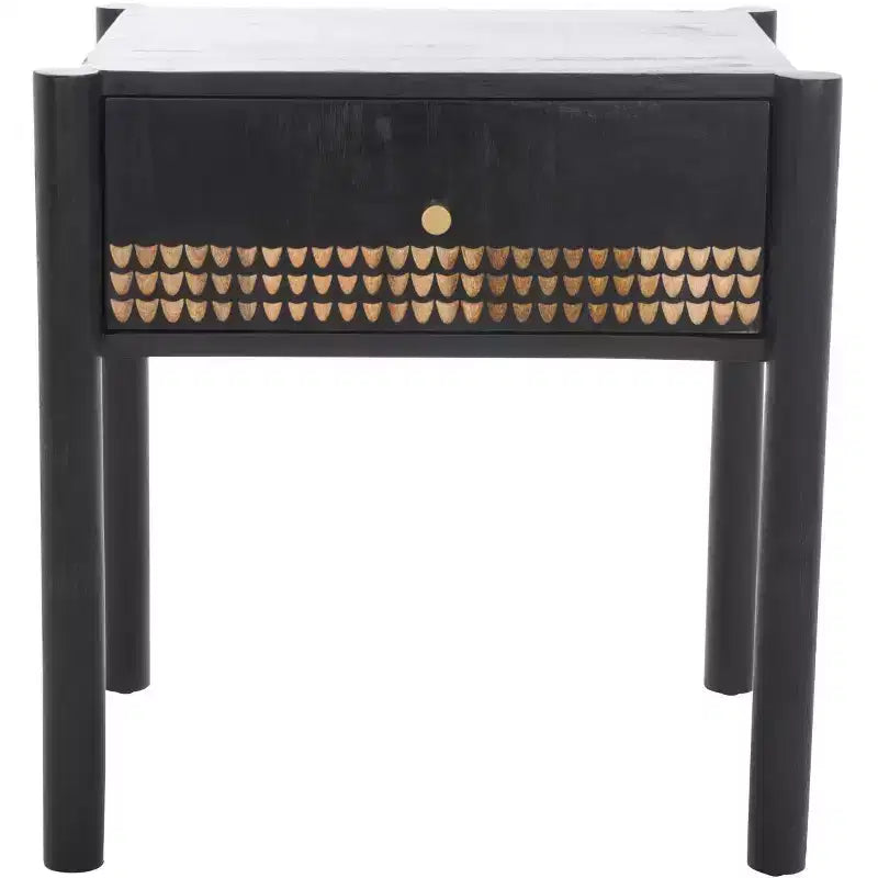 Errington 1 Drawer Nightstand - NST9011 - Black/Natural - Safavieh
