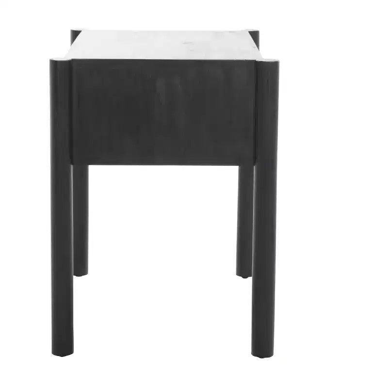 Comodino a 1 cassetto – Legno di Mango Nero e Naturale