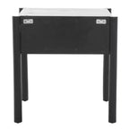 Comodino a 1 cassetto – Legno di Mango Nero e Naturale