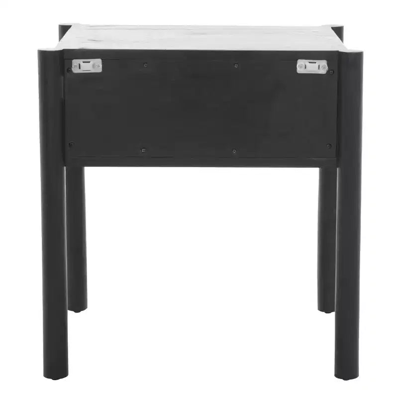 Comodino a 1 cassetto – Legno di Mango Nero e Naturale