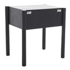 Comodino a 1 cassetto – Legno di Mango Nero e Naturale