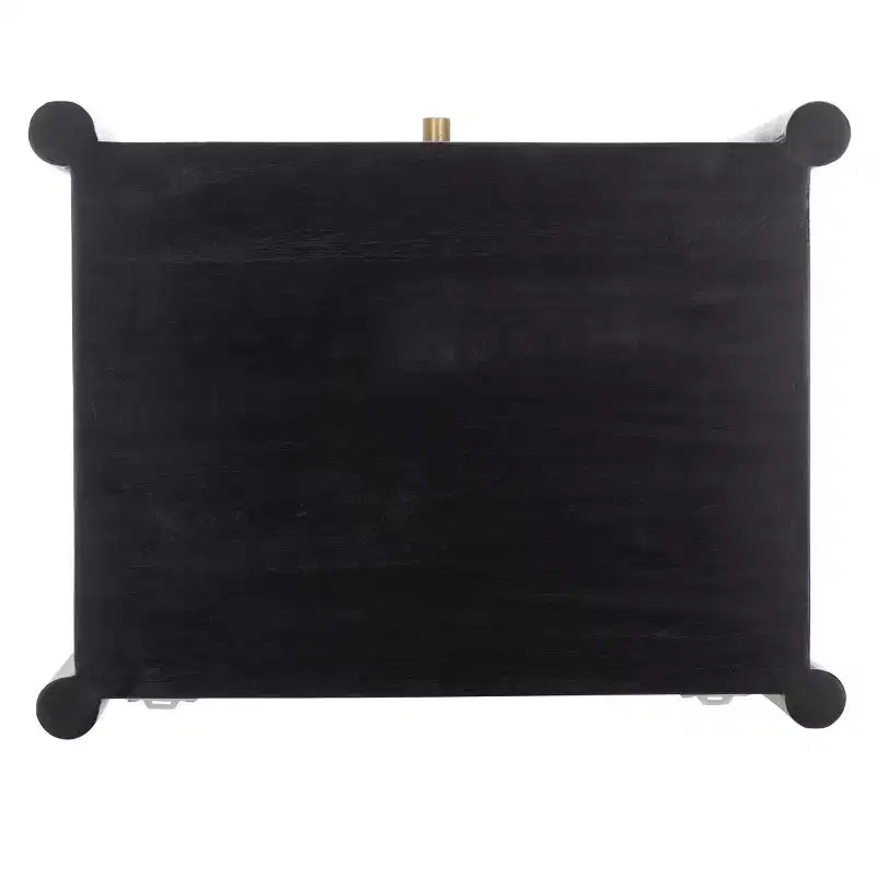 Comodino a 1 cassetto – Legno di Mango Nero e Naturale