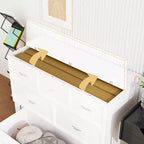 Letto a scomparsa bianco con cassetto e stazione di ricarica integrata