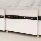 Letto a scomparsa bianco con cassetto e stazione di ricarica integrata