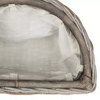 Cesta portabiancheria in rattan intrecciato con coperchio