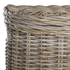 Cesta portabiancheria in rattan intrecciato con coperchio